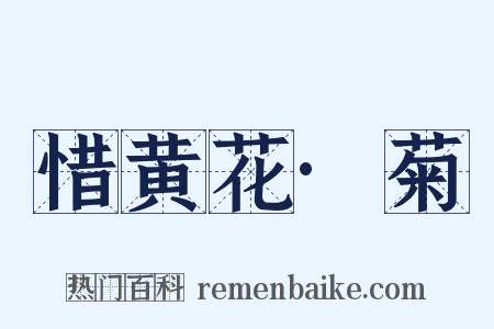 惜黄花·菊是什么意思的图片